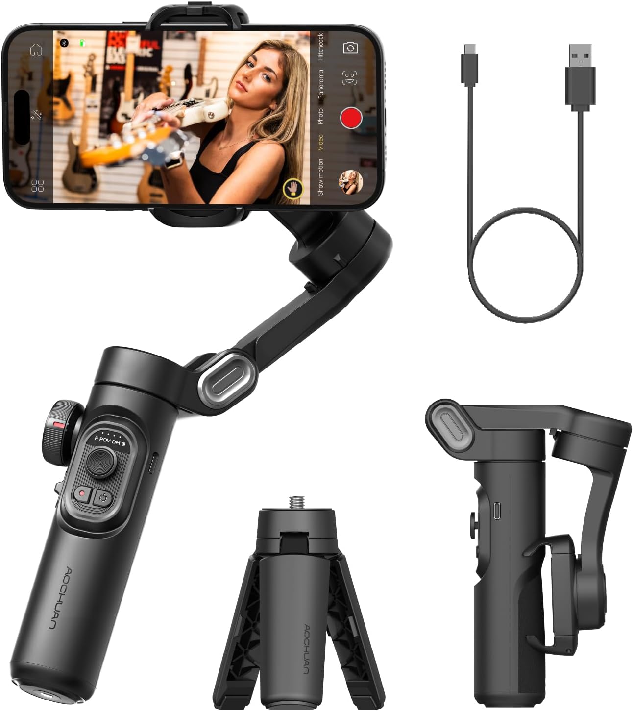 PocketCam Q08 Anti-Shake Selfie Stick - Image 4