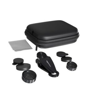 Pocketcam Studio Basics 3 in 1 Mobile Camera Lens Kit | Super Wide Angle Lens | 198 Fisheye |15X Macro Lens