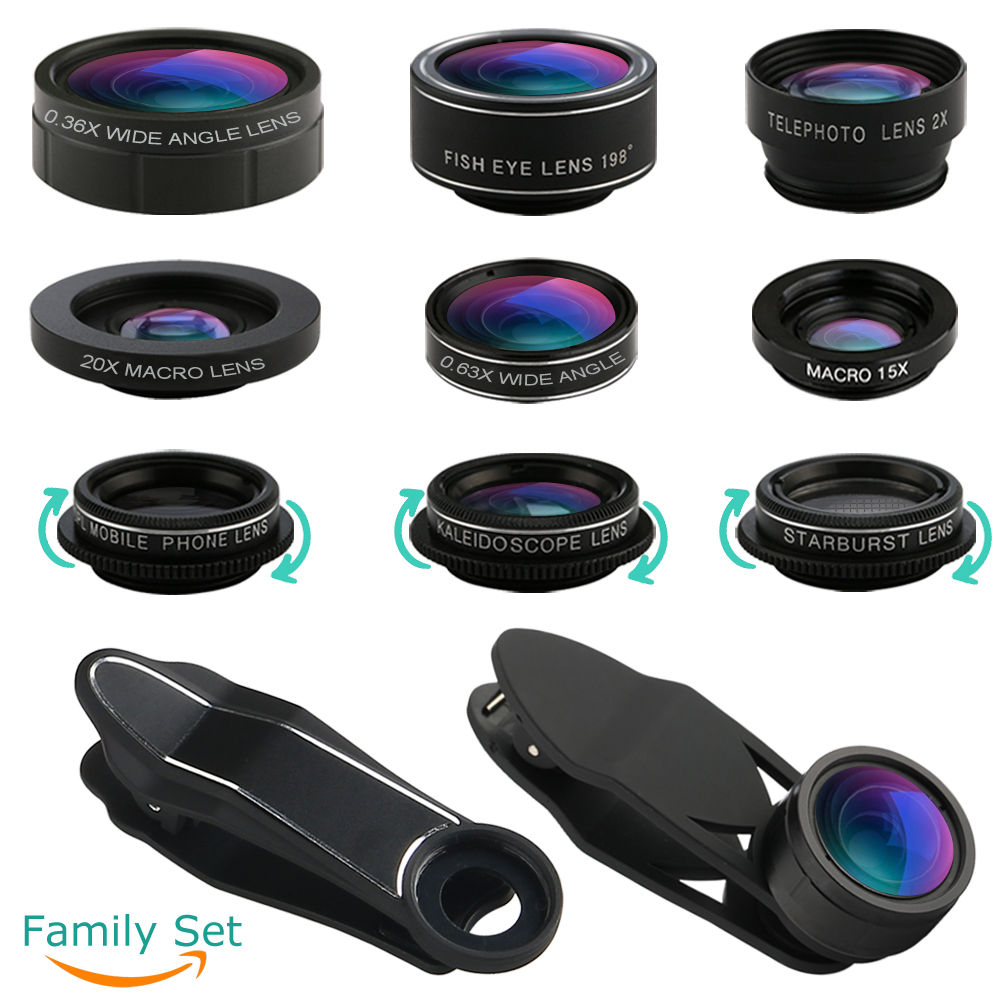 Pocketcam Studio Basics 3 in 1 Mobile Camera Lens Kit | Super Wide Angle Lens | 198 Fisheye |15X Macro Lens - Image 2