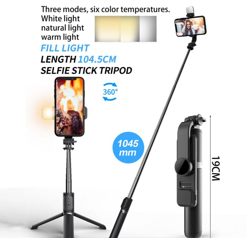 PocketCam Y17 Selfie Stick with Tripod & Remote - Image 5